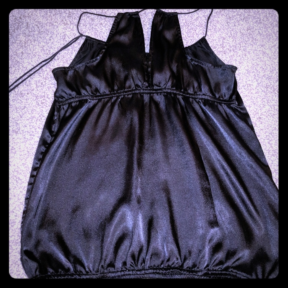 American Eagle Outfitters Black Silk Top